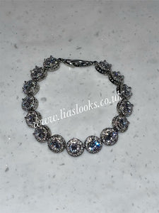 Bling Tennis Chain Bracelet (Silver)