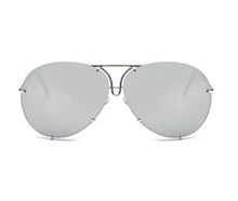 Load image into Gallery viewer, Silver Oversized Porsha Sunglasses
