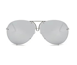 Silver Oversized Porsha Sunglasses