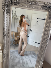 Load image into Gallery viewer, Beige Faux Leather Trousers (CLEARANCE)
