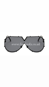 All Black Oversized Sunglasses