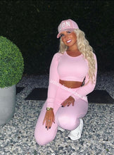 Load image into Gallery viewer, Baby Pink Ribbed Lounge Set (PREMIUM COLLECTION)
